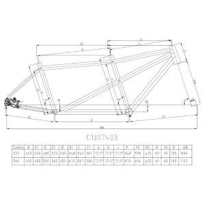 Cadre Tandem route aluminium EXS Taille 56-48cm – Image 2