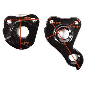 Patte de dérailleur de cadre PNA M12x1.5 N°97 pour tandem VTT EXS – Image 2