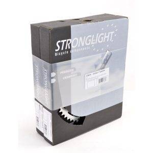 Pédalier tandem route STRONGLIGHT Impact triple 48x38x28 dents 9/10V avec relais 39 dents argent – Image 2