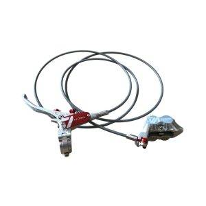 Frein avant HOPE Tech 4 V4 Durite Aviation argent/rouge – Image 2