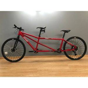 Tandem cyclotouriste EXS alu fourche acier 1x12V Sram GX Eagle Freinage Disc Hope Tech4 E4 700x32C Tubeless rouge - modèle test 45-40cm – Image 2