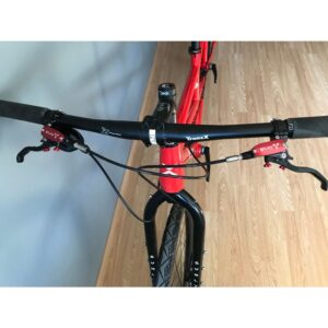 Tandem cyclotouriste EXS alu fourche acier 1x12V Sram GX Eagle freinage Disc Hope Tech4 Evo TR4 roues DT Swiss HG1800 700x35C rouge 47-43cm – Image 5