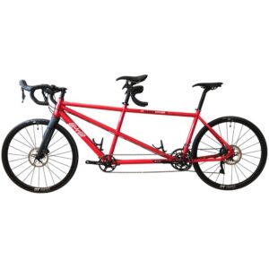 Tandem route EXS alu fourche carbone cintre carbone 2x11V Disc Shimano Ultegra roues DT Swiss 1600 DB30 700x28C rouge 56-48cm – Image 2